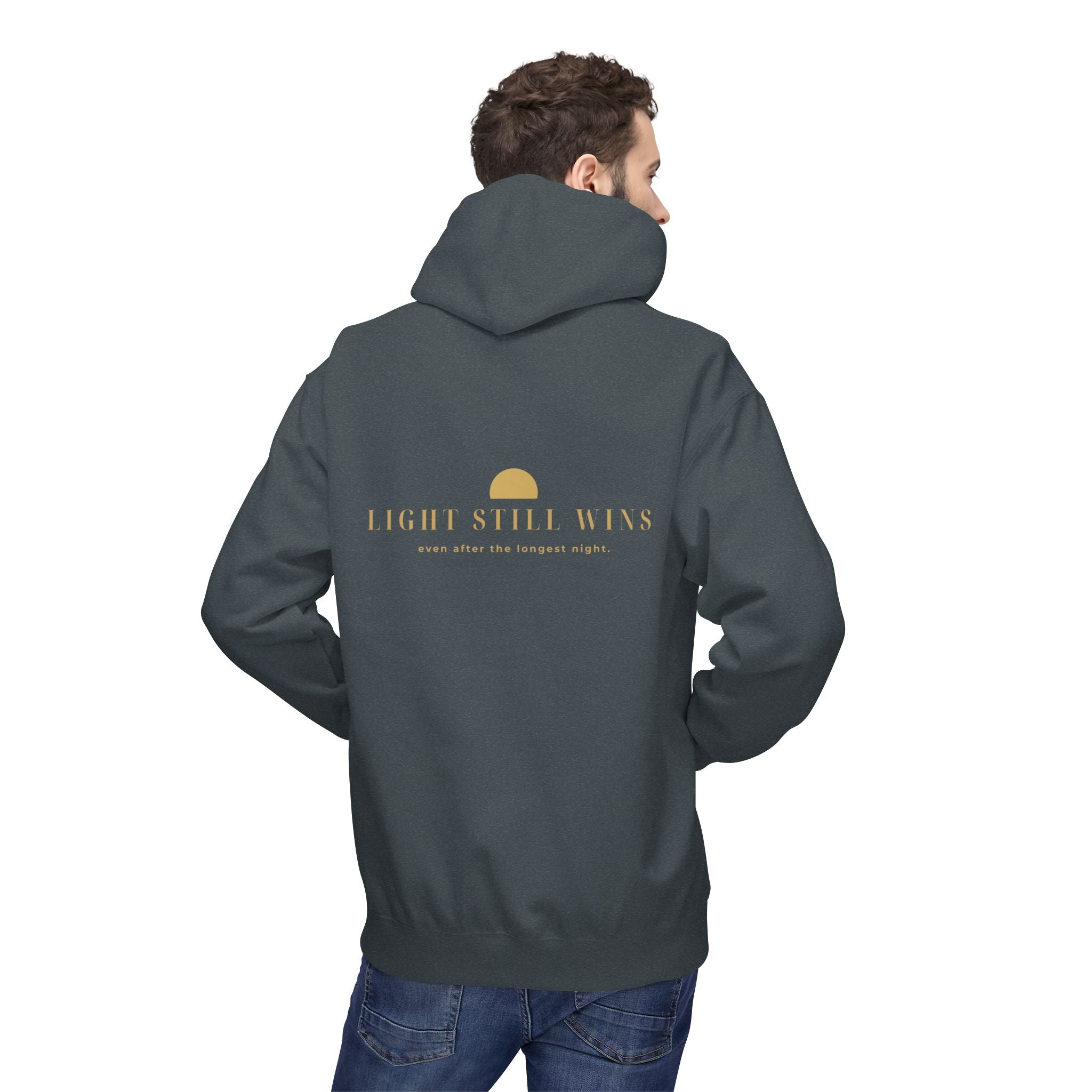 Light Still Wins Minimalist Fleece Hoodie