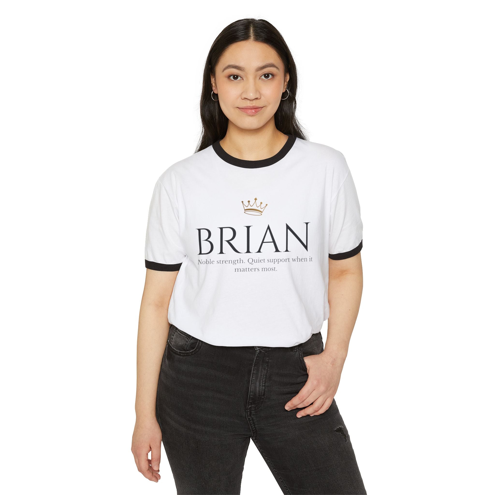 BRIAN Minimalist Cotton Ringer T-Shirt