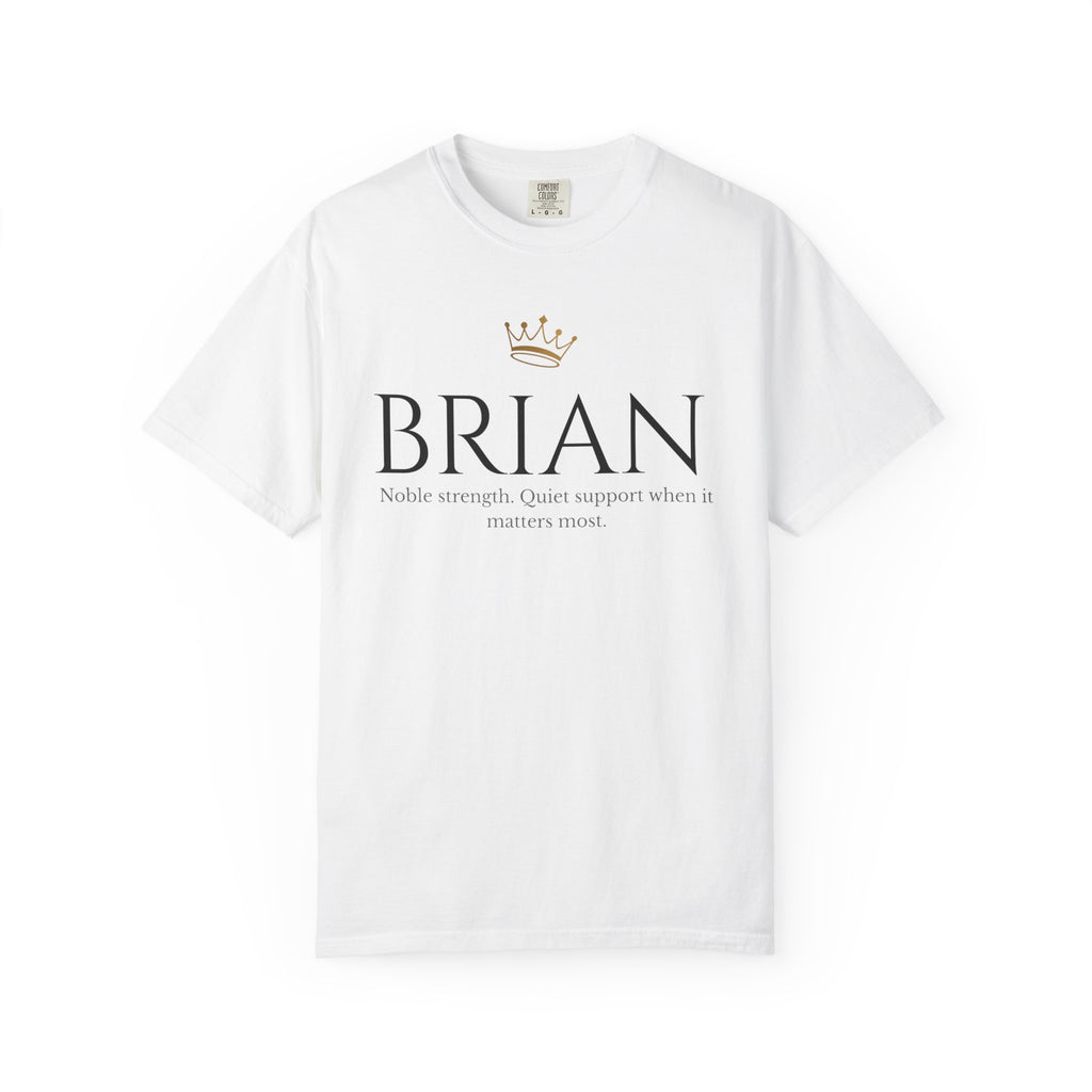 BRIAN Minimalist Dark Garment-Dyed T-Shirt