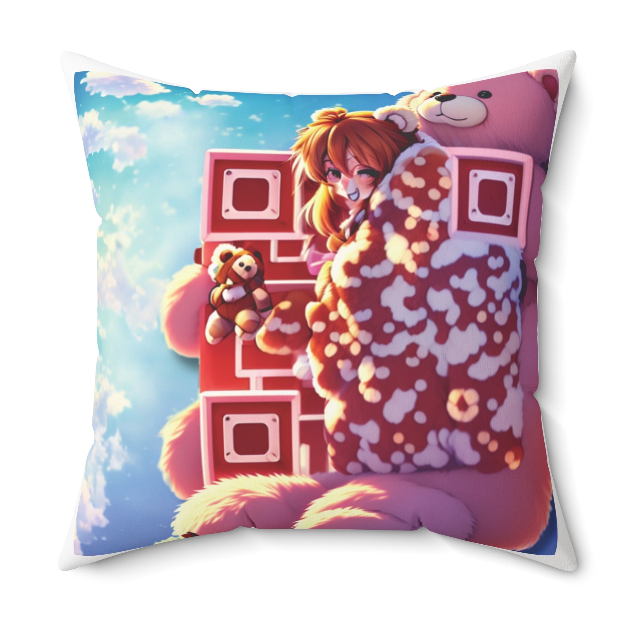 Built Different Teddy Anime Pillow