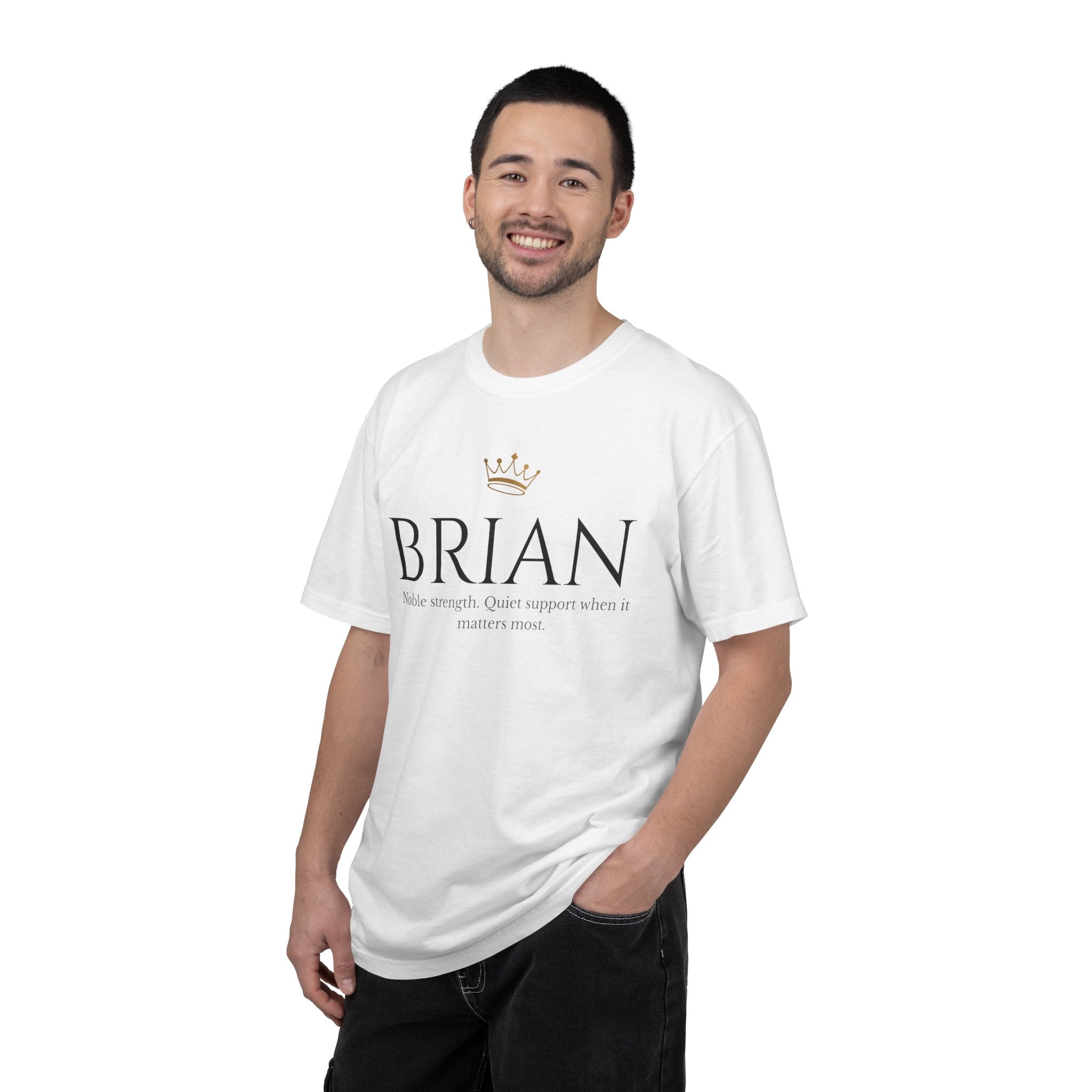 BRIAN Minimalist Dark Garment-Dyed T-Shirt