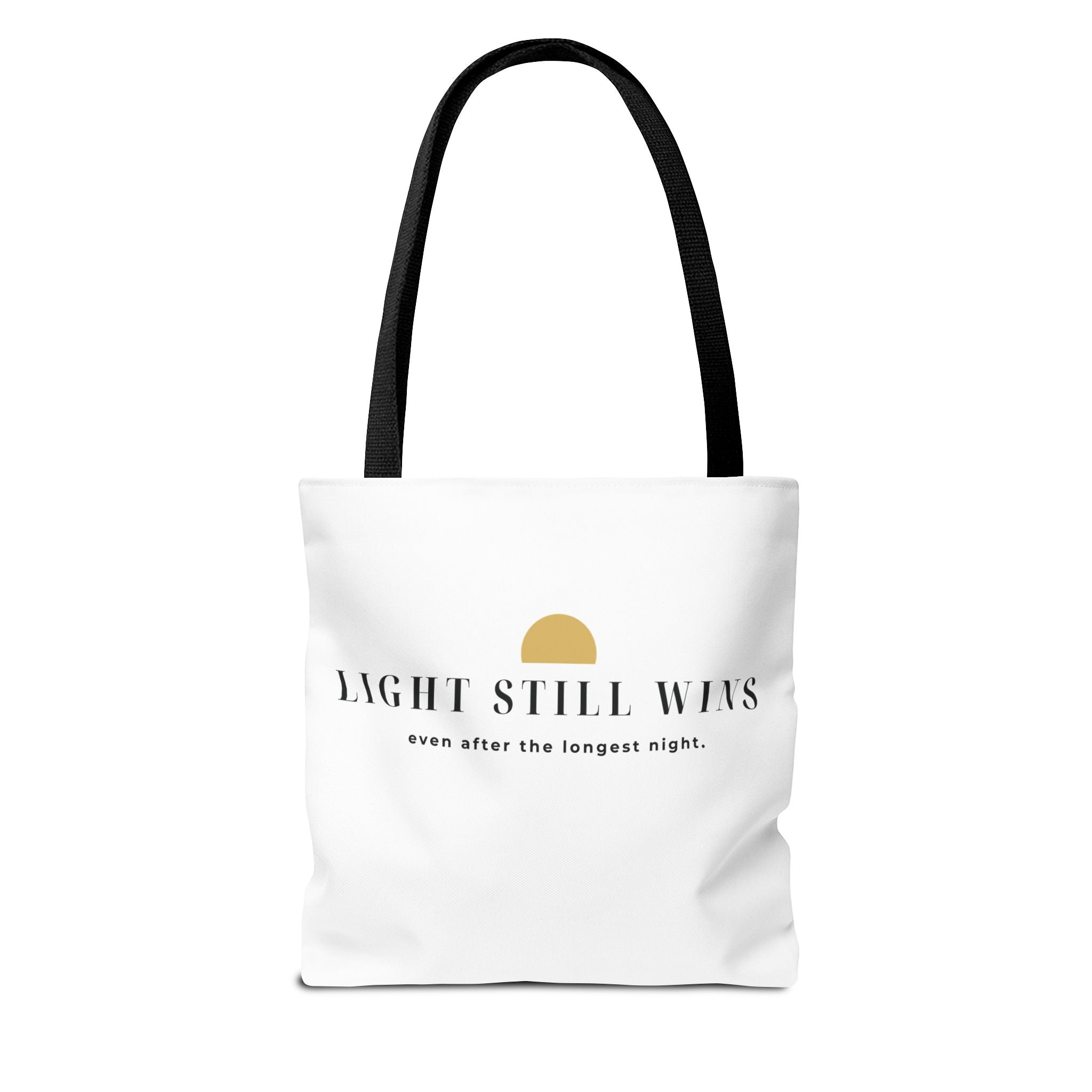 Light Still Wins Minimalist Tote Bag