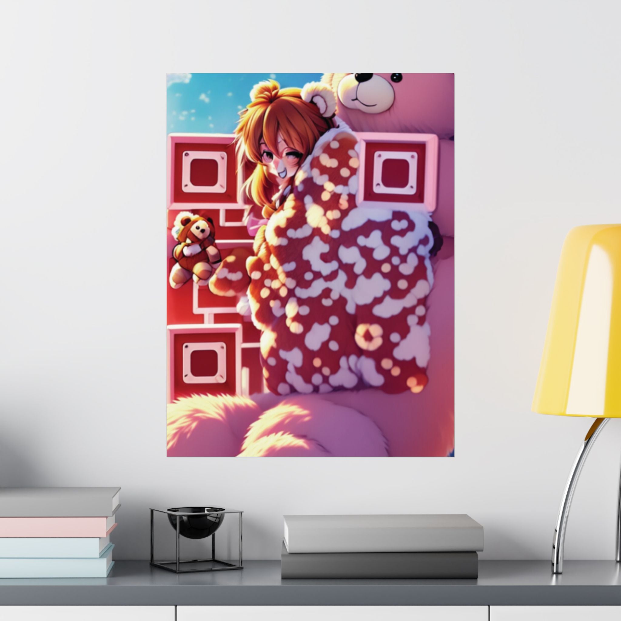 Built Different Teddy Anime Poster