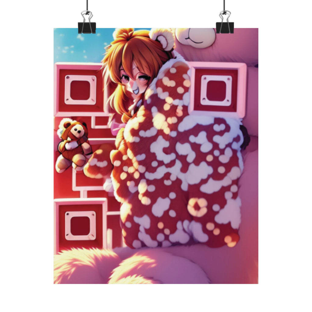 Built Different Teddy Anime Poster