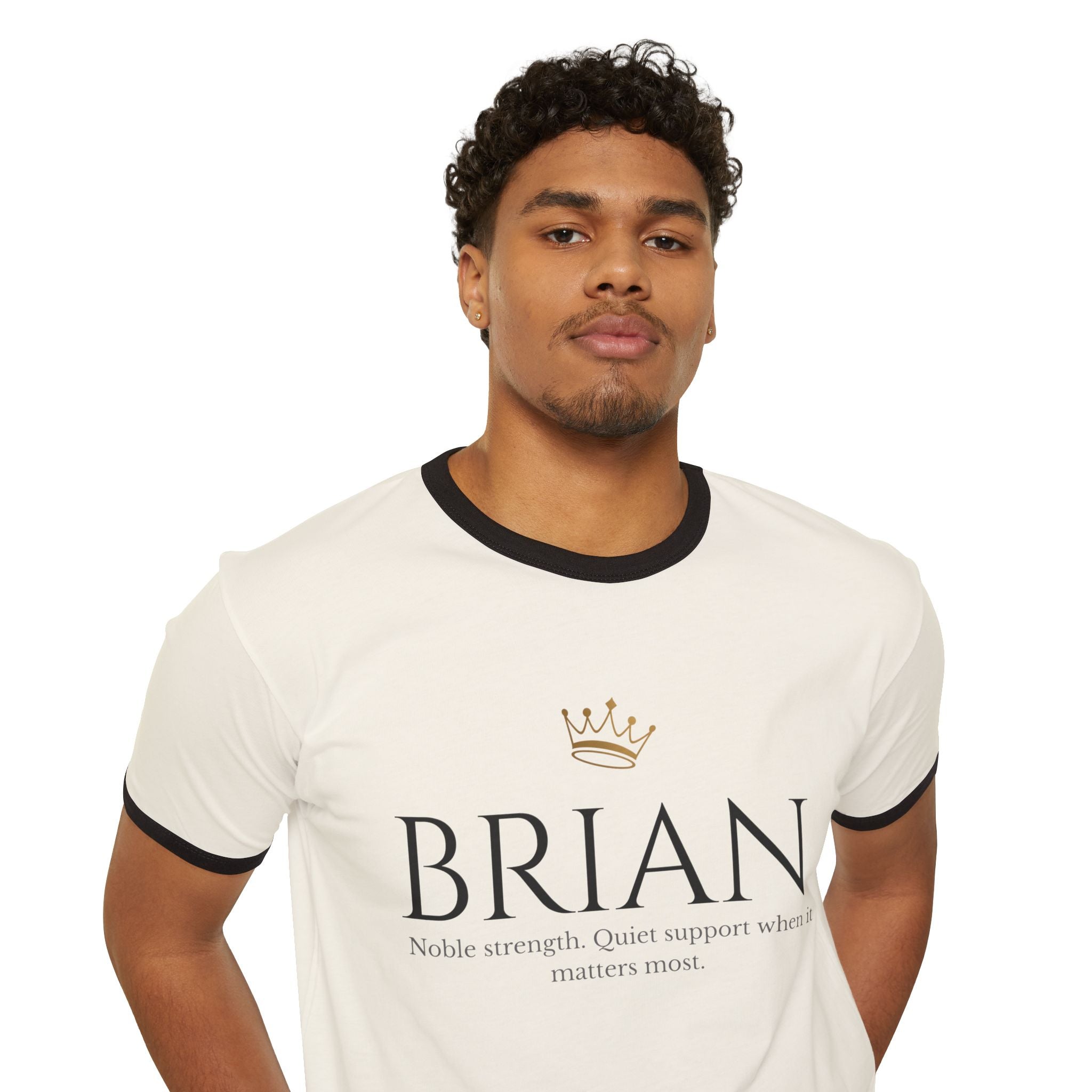BRIAN Minimalist Cotton Ringer T-Shirt