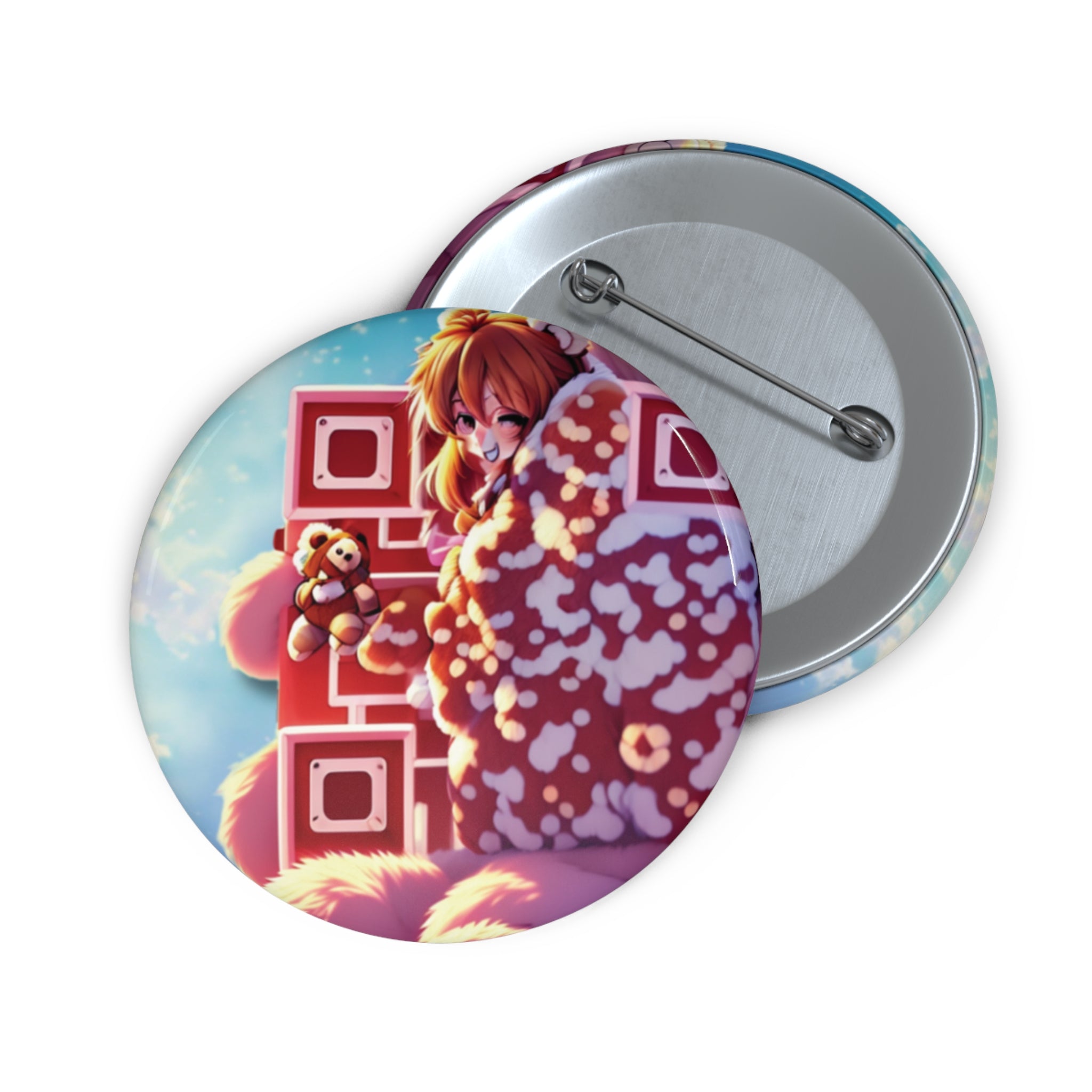 Built Different Teddy Anime Pin Buttons