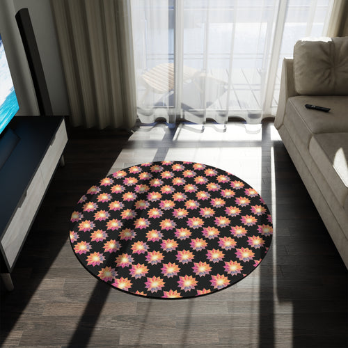 Blossom Rise Pattern Round Rug