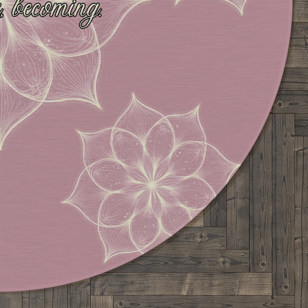 Blooming Becoming Round Area Rug