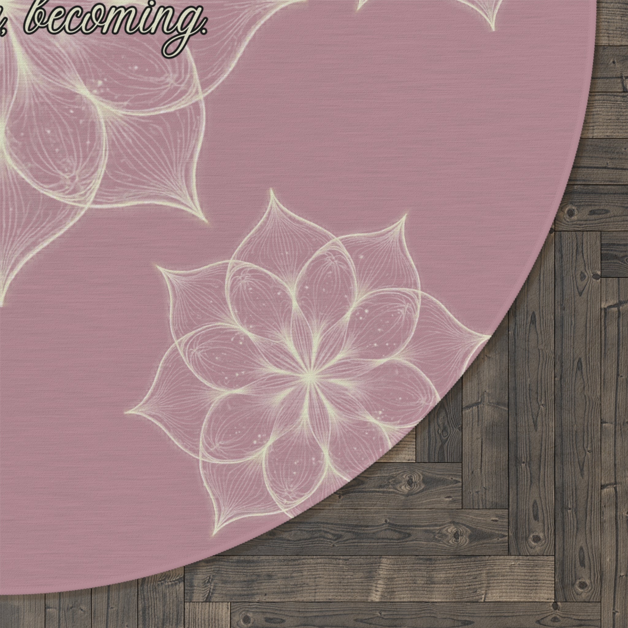 Blooming Becoming Round Area Rug