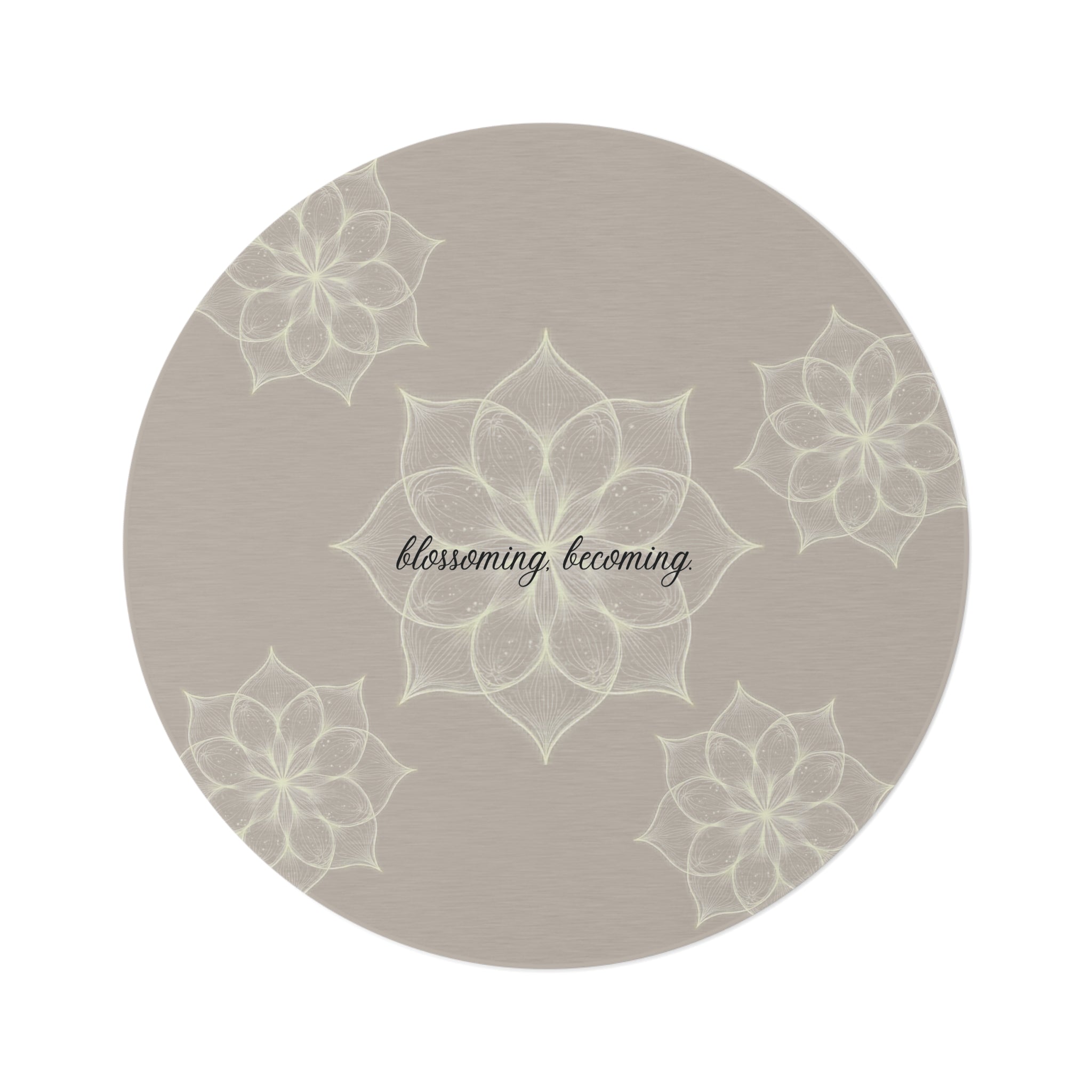 Blooming Becoming Round Area Rug
