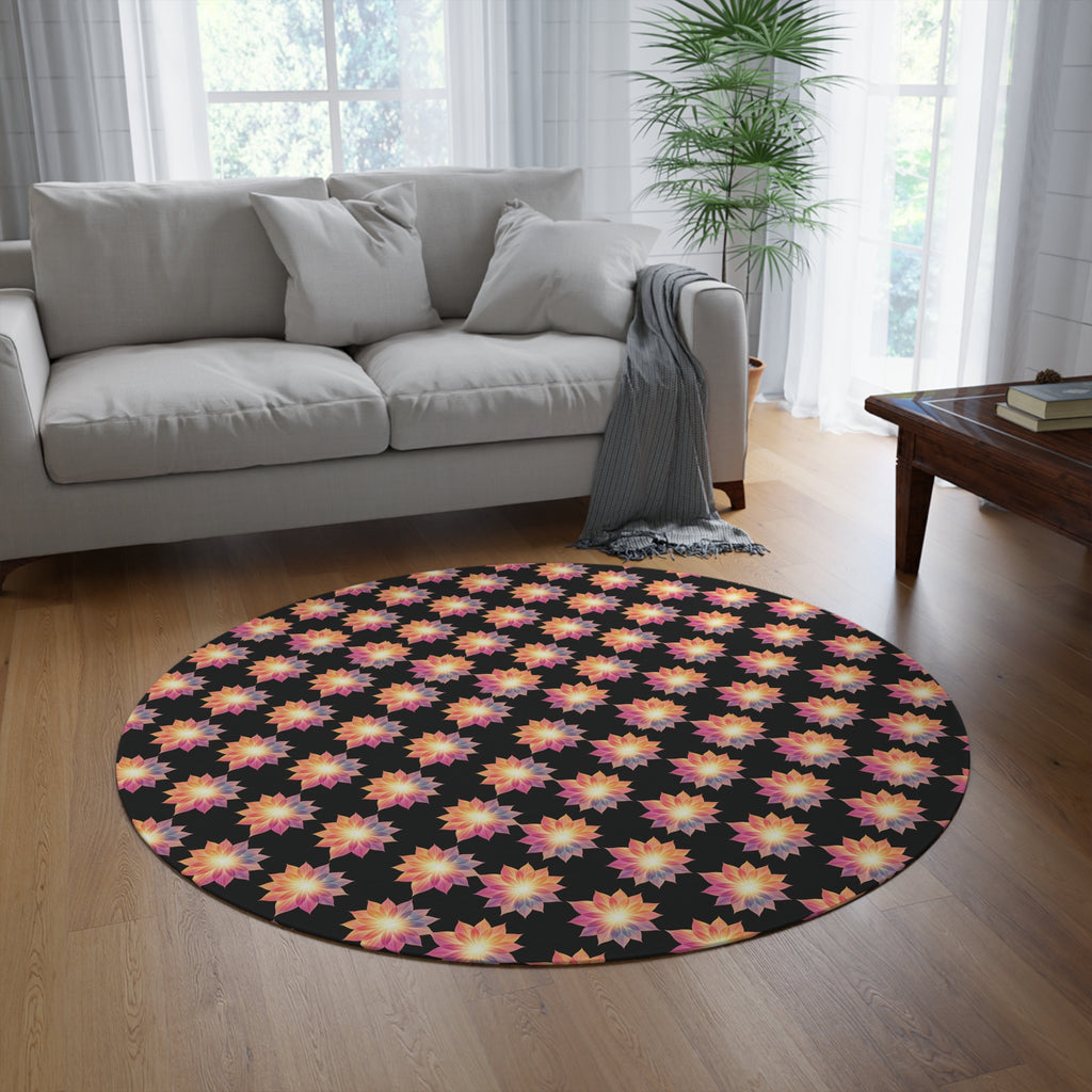 Blossom Rise Pattern Round Rug