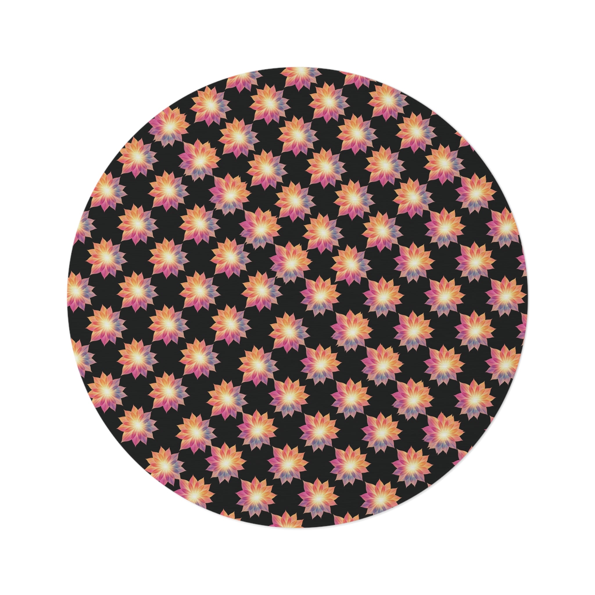 Blossom Rise Pattern Round Rug