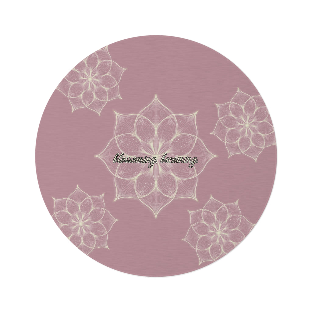 Blooming Becoming Round Area Rug