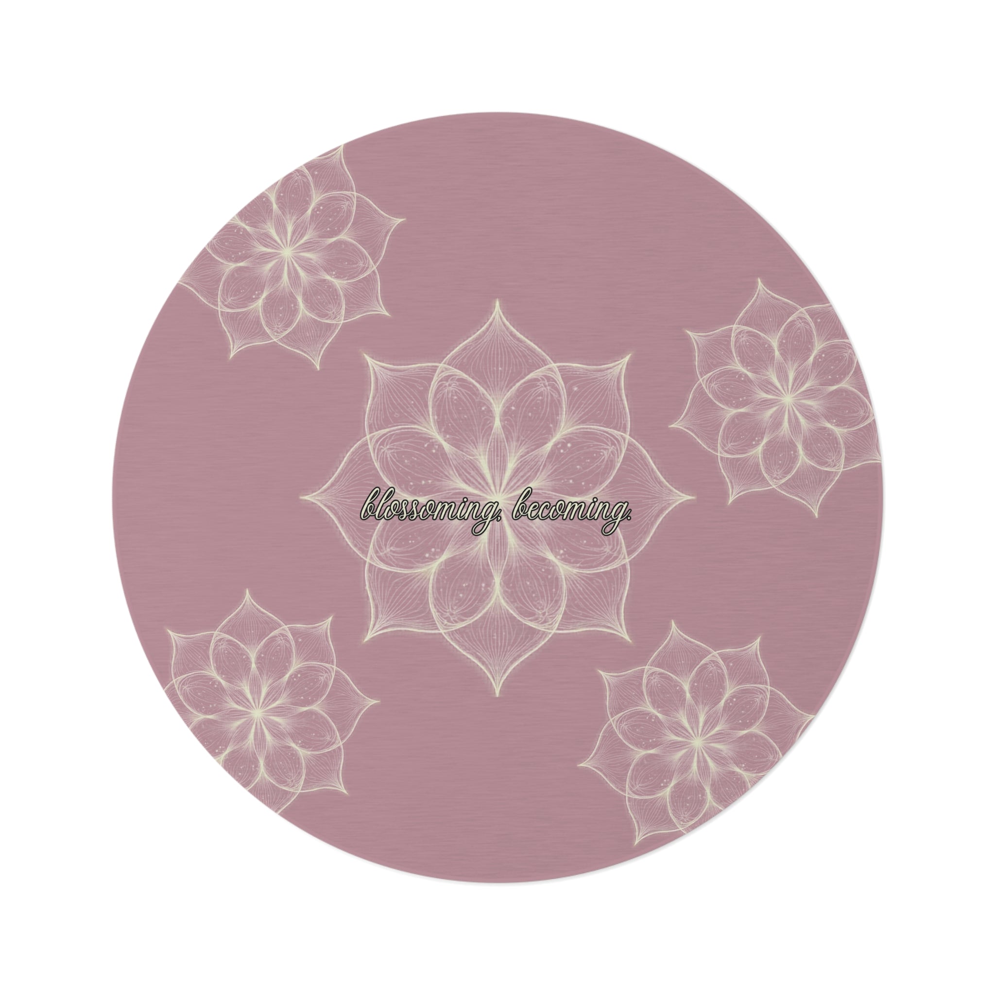 Blooming Becoming Round Area Rug
