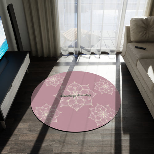 Blooming Becoming Round Area Rug