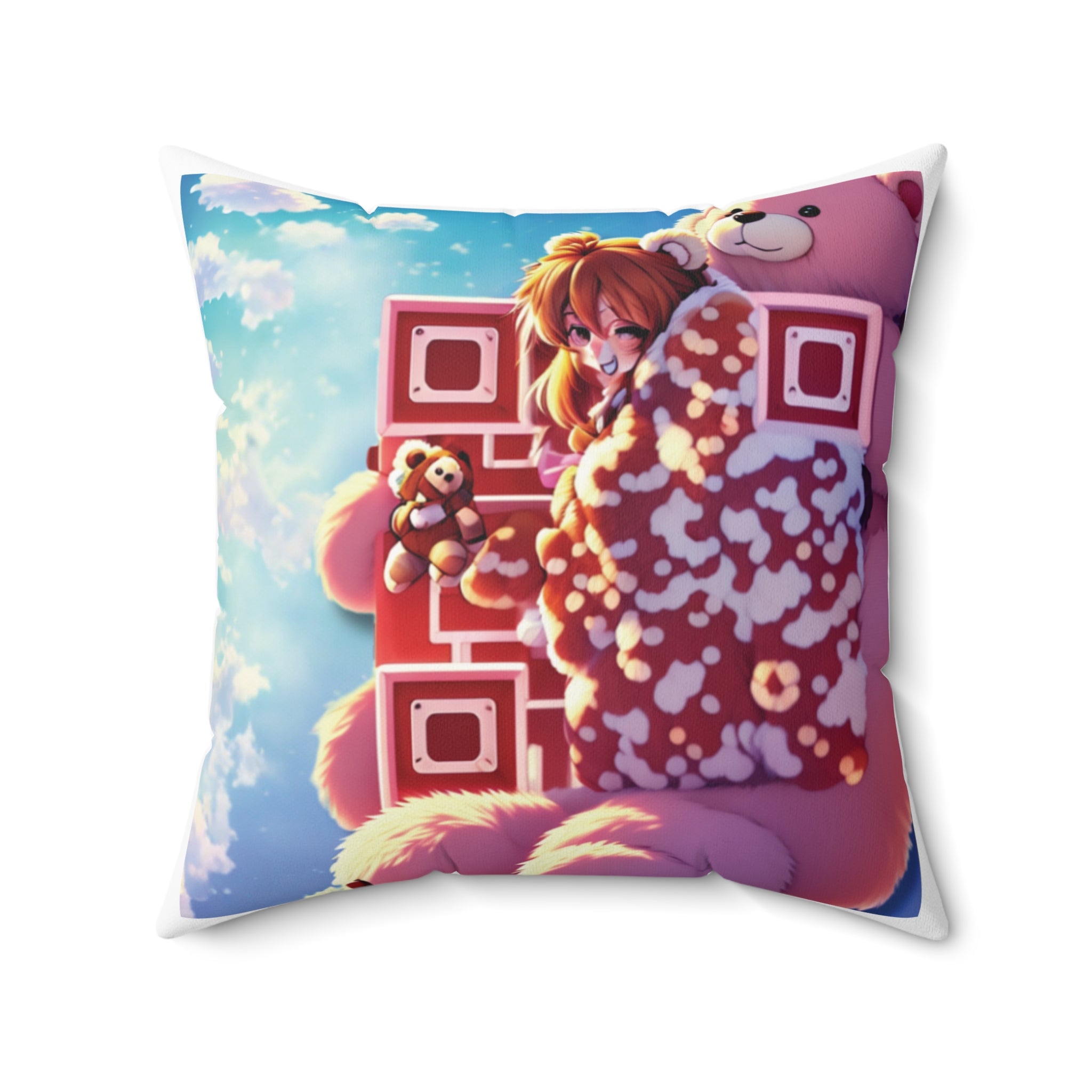 Built Different Teddy Anime Pillow