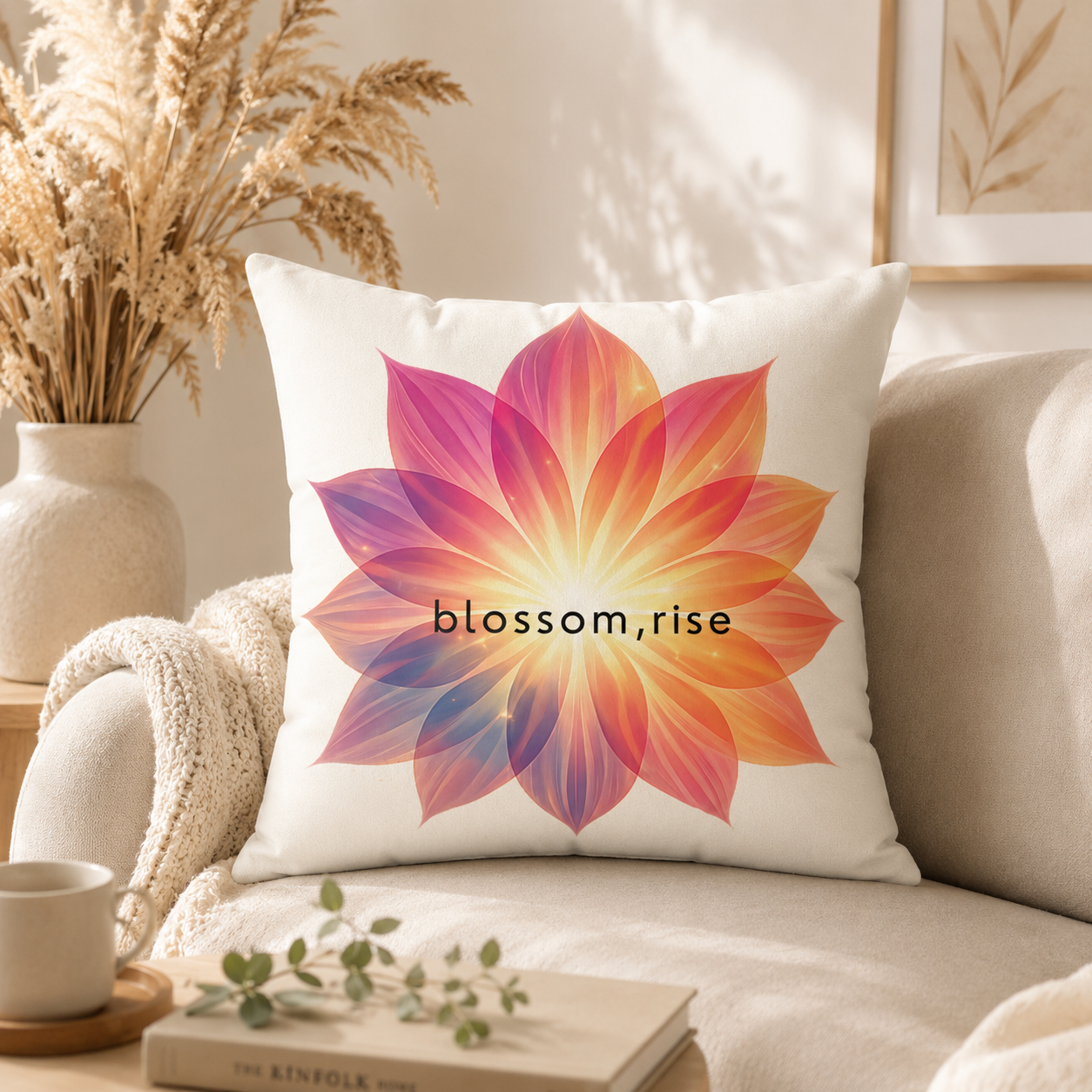 Blossom Rise Decorative Throw Pillow
