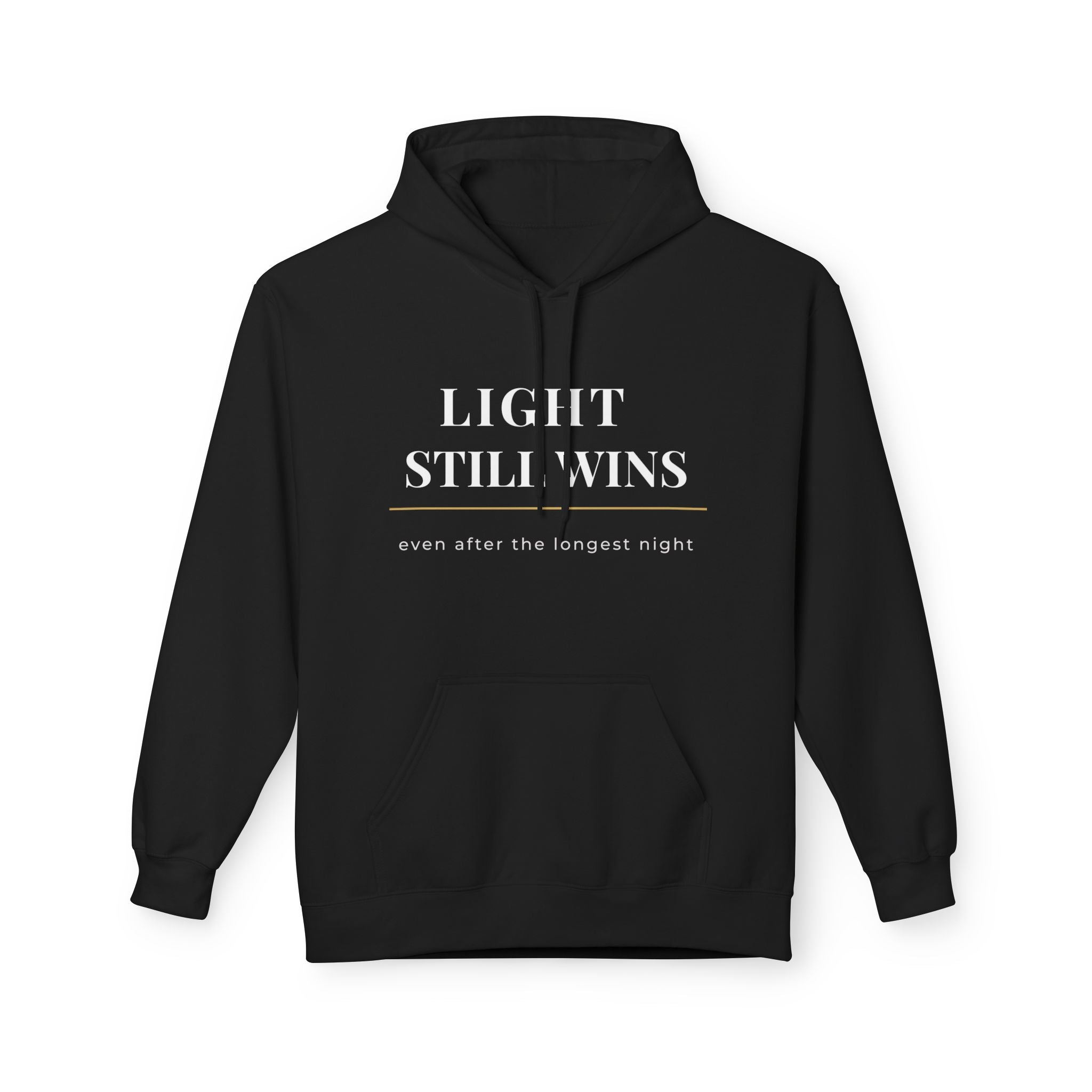 Light Still Wins Minimalist Fleece Hoodie