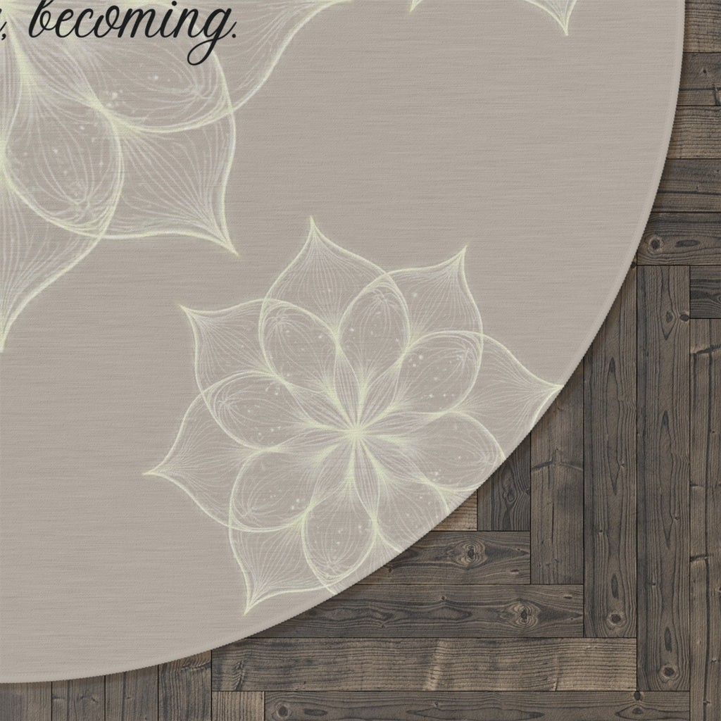 Blooming Becoming Round Area Rug