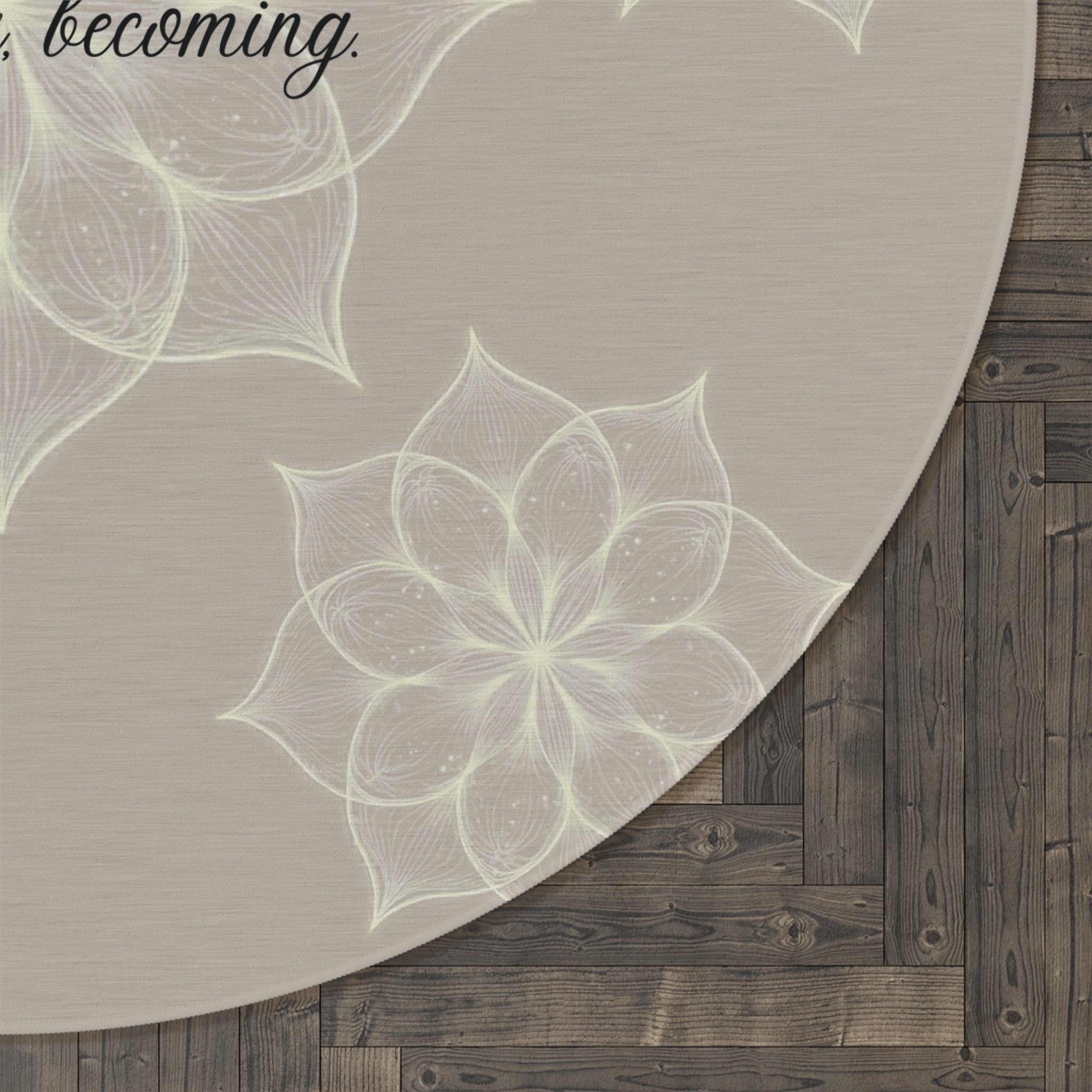 Blooming Becoming Round Area Rug
