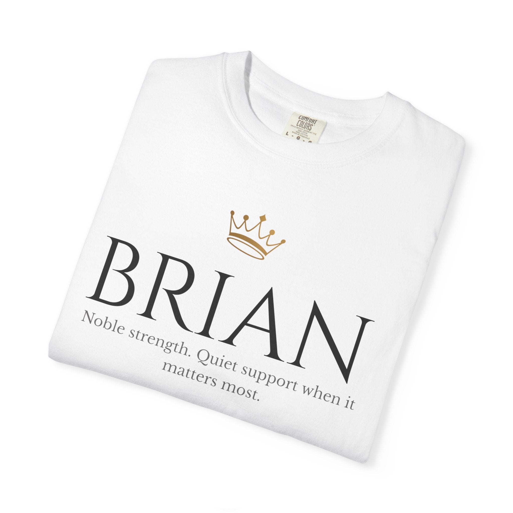 BRIAN Minimalist Dark Garment-Dyed T-Shirt