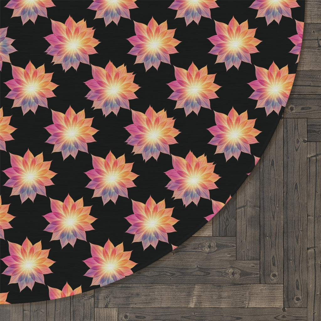 Blossom Rise Pattern Round Rug