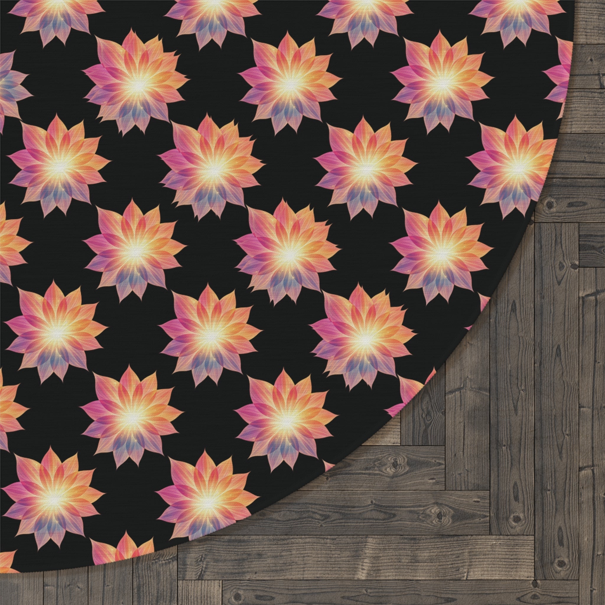 Blossom Rise Pattern Round Rug