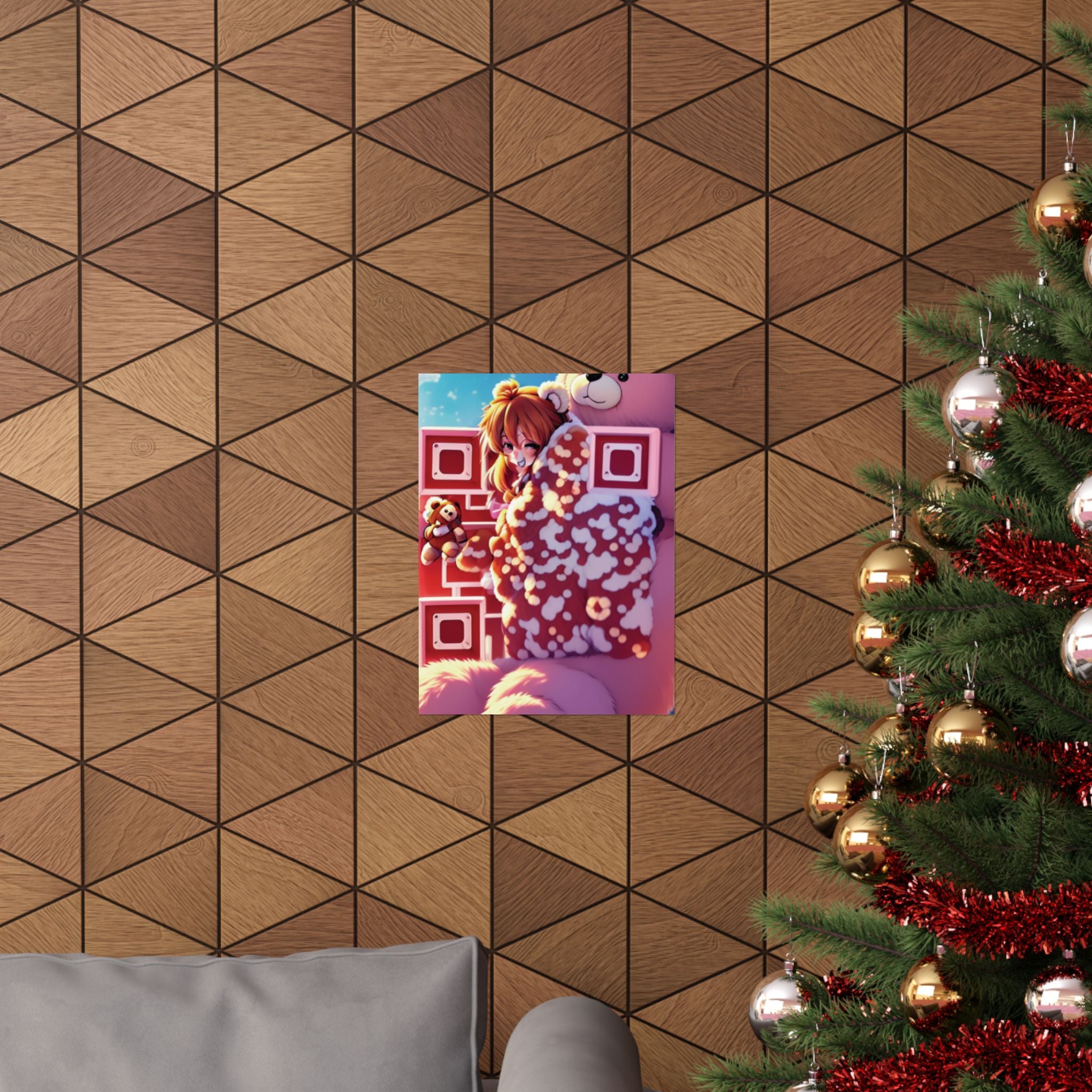 Built Different Teddy Anime Poster