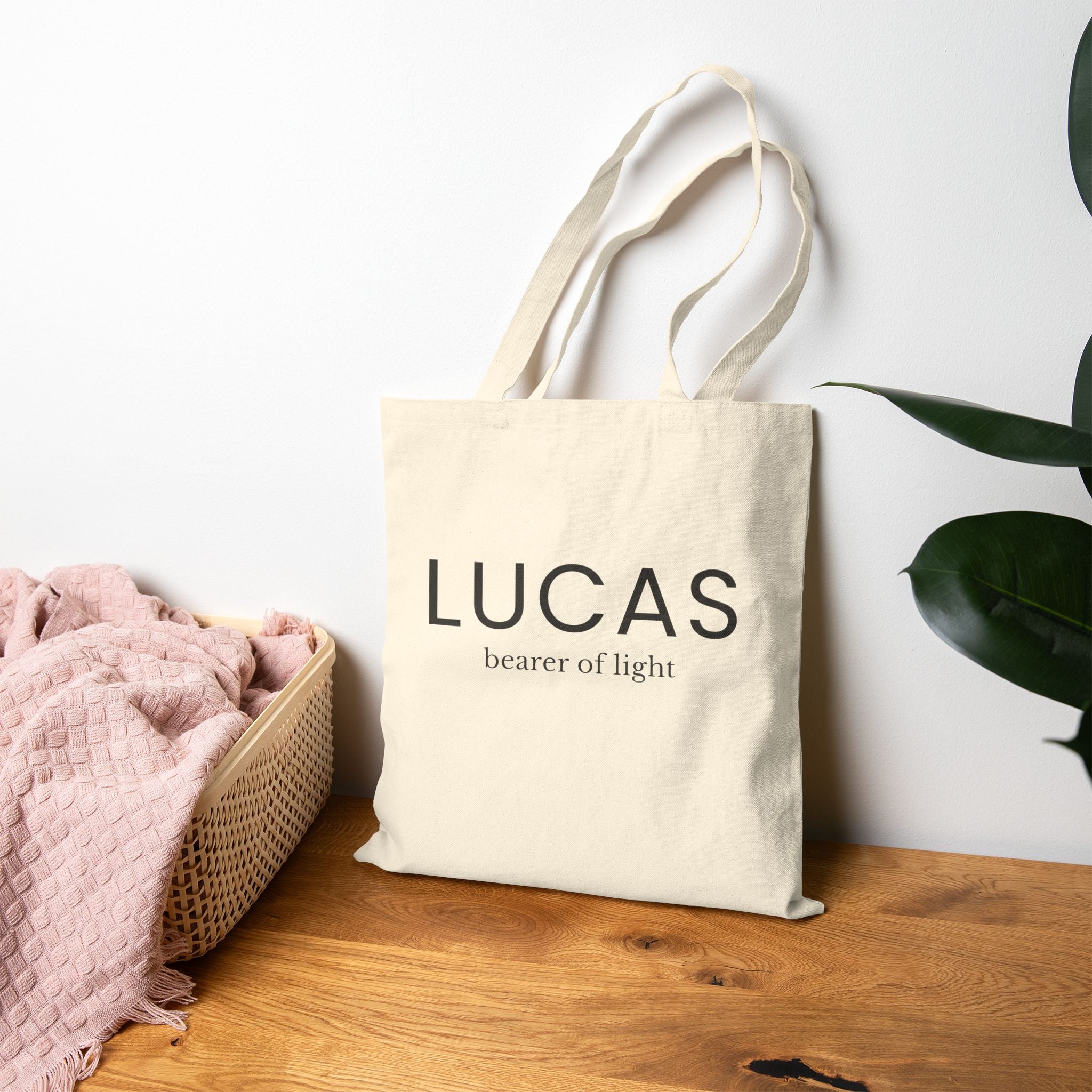 LUCAS Minimalist Canvas Tote Bag