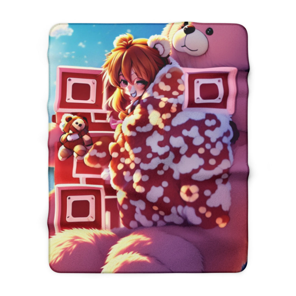 Built Different Teddy Anime Beach Towel
