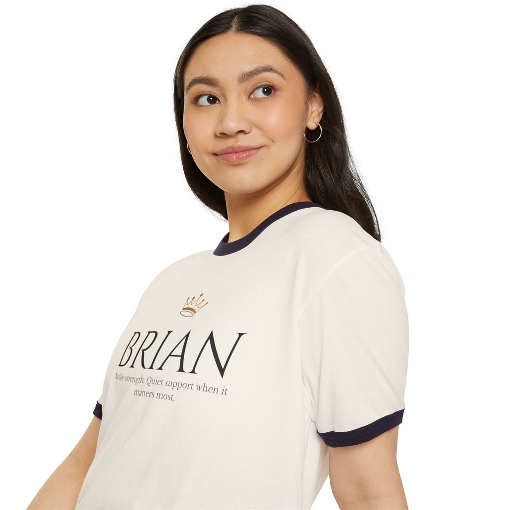 BRIAN Minimalist Cotton Ringer T-Shirt