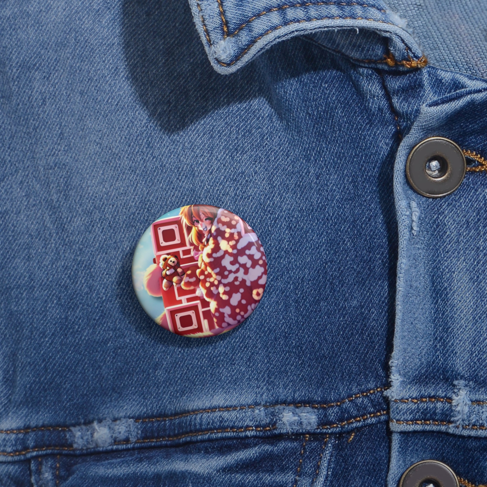 Built Different Teddy Anime Pin Buttons