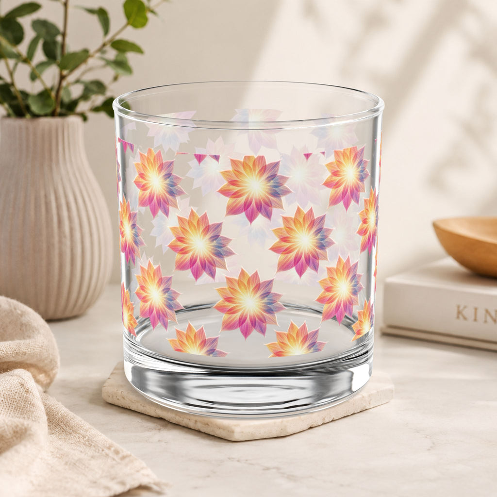 Blossom Pattern Rocks Glass