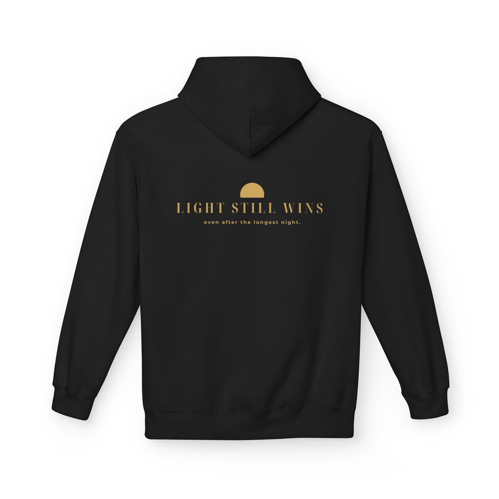 Light Still Wins Minimalist Fleece Hoodie